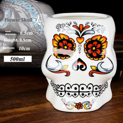 Ceramic Tiki Mug Creative Human Face Porcelain Beer Wine Mug Cup Hawaii Easter Island Zombie Cocktail Glass