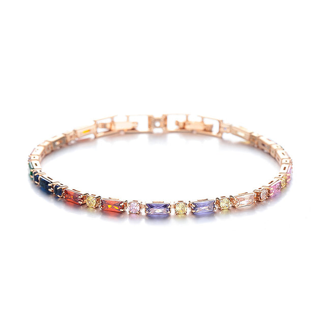 Affordable Luxury Colorful Zircon Bracelet For Womenstylish And Versatile