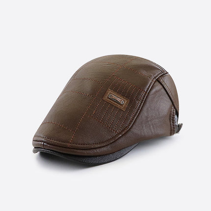 PU Hat Men's Casual Color Matching