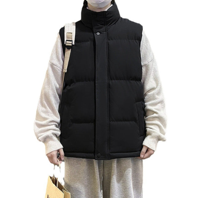 Stand Collar Vest Winter Loose Plus Size Padded Jacket Cotton Padded Coat