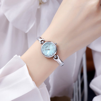 Eenvoudige Ontwerp Klein Sierlike Ronde Wyser Armband Horlosie Kwarts Horlosie