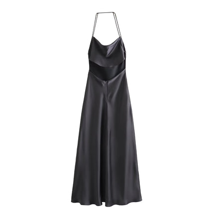Women's European And American Style High Waist Backless Mid-length