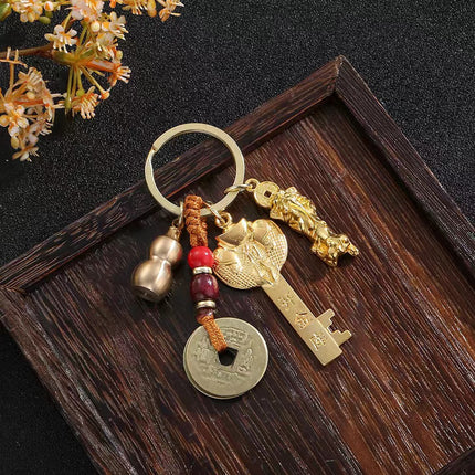 Alloy Five Blessing Men's And Women's Bag Car Key Pendant