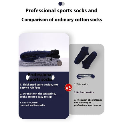 Mid-calf Combed Cotton Athletic Socks Sweat-absorbent Breathable High-pass Non-stuffy Men And Women Sports And Leisure Socks