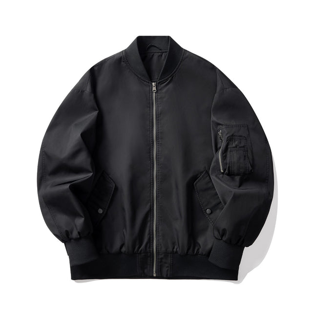 Loose Baseball Collar Pilot Coat Men