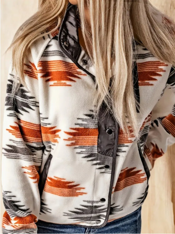 Women's Casual Western-Inspired Printed Jacket