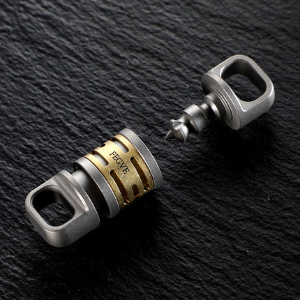 Titanium Inlaid Copper Titanium Alloy Quick Release Buckle Keychain