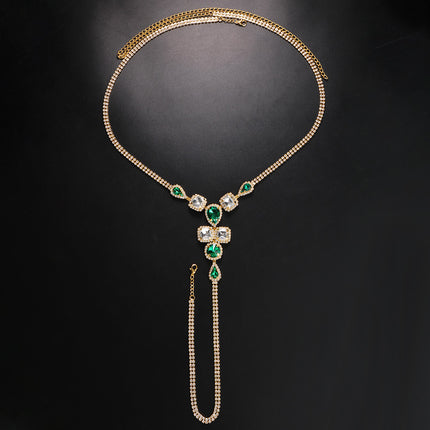 Nagklub Strass Lyfkettings Lady Sexy Lvzuan Druppelvormige T-rug