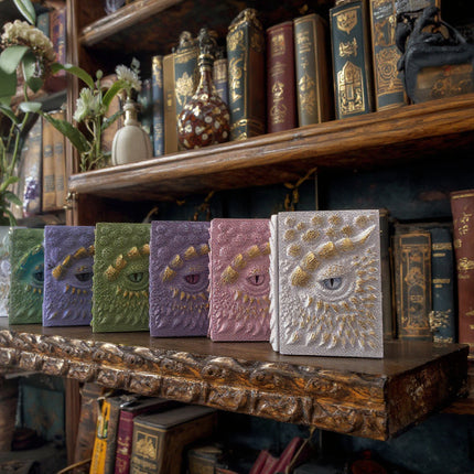 Deursigtige Roomkleurige Hars Draak Boek Notaboek
