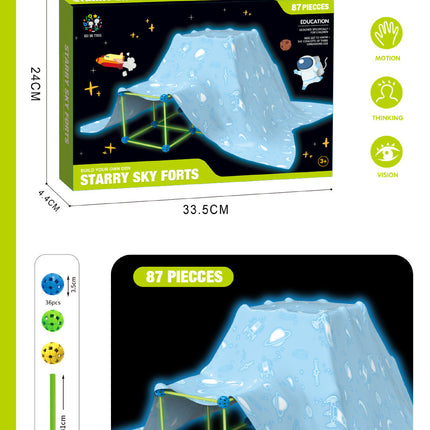 Fort Building Kit Construction Blocks Set Kids Toy Tents Fortress Builder Castles Tunnels Diy 3d Play House For Children Gift