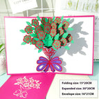 3D Greeting Card Rose Bouquet