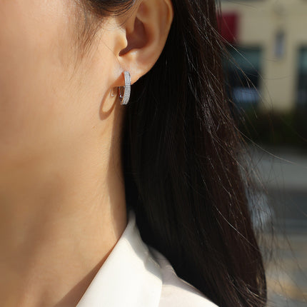 Firefly Light - Premium Moissanite Luxury Fashion Light Luxury Jewelry Silver Stud Earrings S925 Silver Plated Platinum