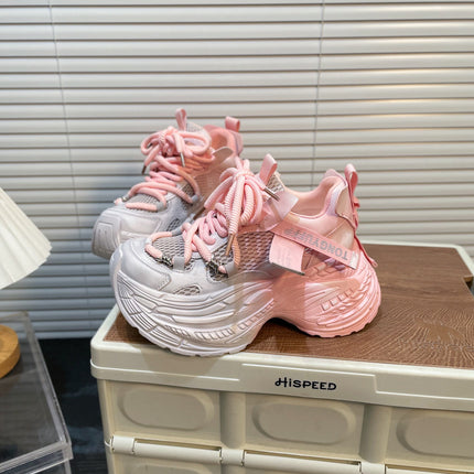 Thick Bottom Gradient Colorblock Daddy Shoes