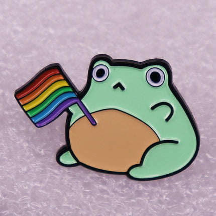 Cartoon Rainbow Metal Brooch