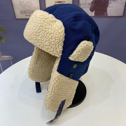 Outdoor Riding Warm Tank Skiing Cold  Anti-chill Ear Protection Plush Cotton Thunderbolt Hat