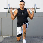 Vest Black Shorts White / L