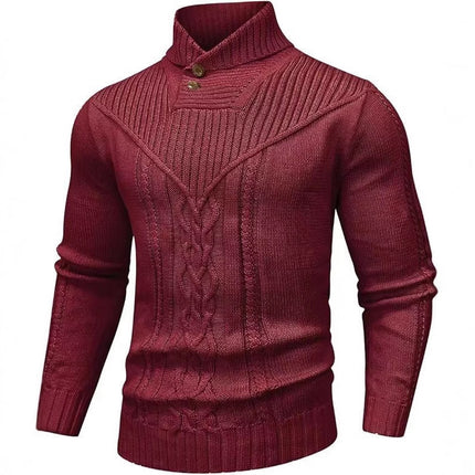 Stand Collar Classic Twisted Pullover Sweater