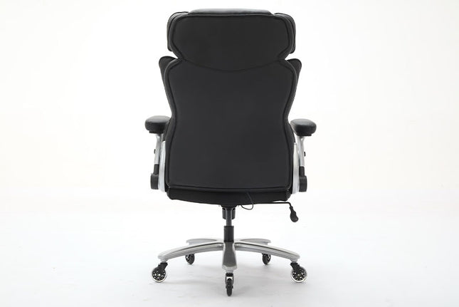Big And Tall Office Chair 500lbs With Adjustable Lumbar Support, Executive Office Chair With Flip-up Armrest And Wider Seat, Ergonomic Leather Chair Breathable Cannot Be Sold On Temu