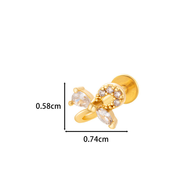 Stainless Steel Internal Thread Flat Bottom Rod Labret