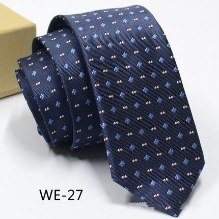 6CM Trendy Men's 1960 Needle Fine Made Nano Waterproof Tie