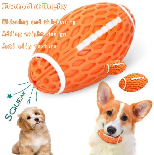 Squeaky Balls For Dogs, Rubber Football For Aggressive Chewers, Fetch Toys, Durable And Interactive Ball, Funny Squeaky Ball Heavy Duty