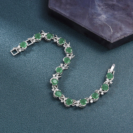 Vroue Se Rondvormige Sirkoon-Ingelegde Armband
