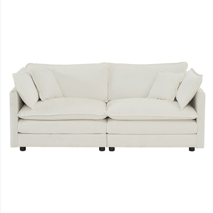 Moderne Stof Dubbelsitbank Met 4 Kussings