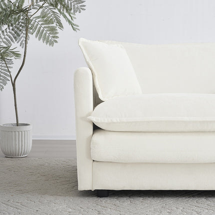 Moderne Stof Dubbelsitbank Met 4 Kussings