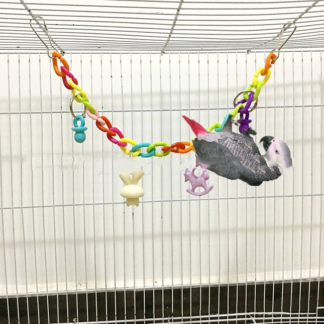 Parrot Acrylic Chain Suspension Bridge Swing Toy