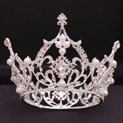 Barok Trou Tiara Kroon Vierkant Diamant Ronde Prinses Kroon