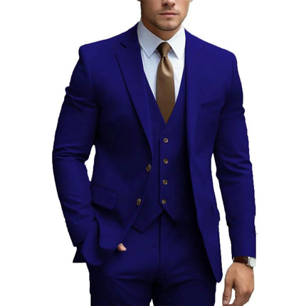 Business Casual Men's Three-piece Suit For Bridegroom Men's Wedding