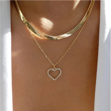 Multilayer Trend Elegant Jewelry Long Snake Chain Crystal