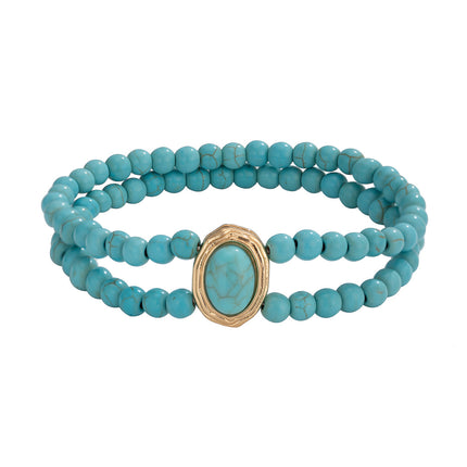 Retro Elastic Double-layer Pearl Anklet