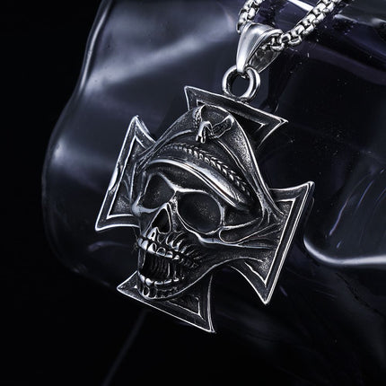 Cross Pirate Series Pirate Skull Titanium Steel Pendant