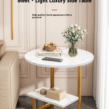 Coffee Table Modern Minimalist Creative Small Table Double-layer Sofa Cabinet
