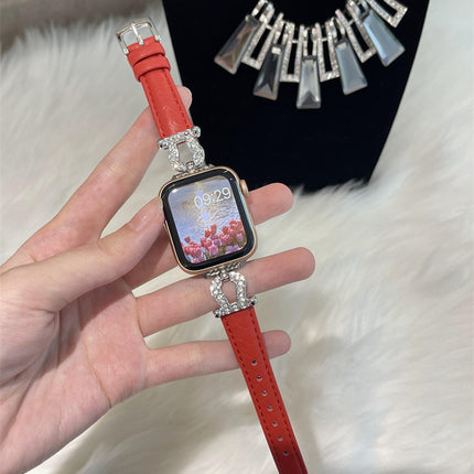 Woven Metal Diamond Strap Suitable For Watch Leather Wristband