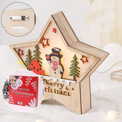 Christmas Decorations Made of Wood and Trees