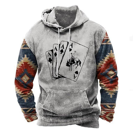 3D Printing Popular Fashion With Rope Pocket Hooded Sweaters Menswear