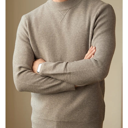 Men's Thickened Long-sleeved Round Neck Simple Casual All-match Sweater