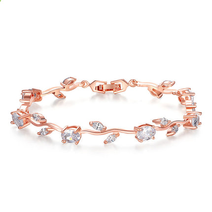 Geplateerde kristal damesarmband