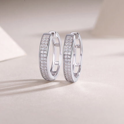 Firefly Light - Premium Moissanite Luxury Fashion Light Luxury Jewelry Silver Stud Earrings S925 Silver Plated Platinum