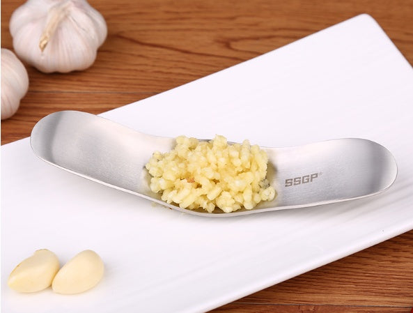 Stainless steel garlic press