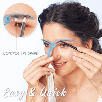 1 st. Eyeliner Spesiale Sjabloon Grimering Kam Vir Wenkbrou Kaart