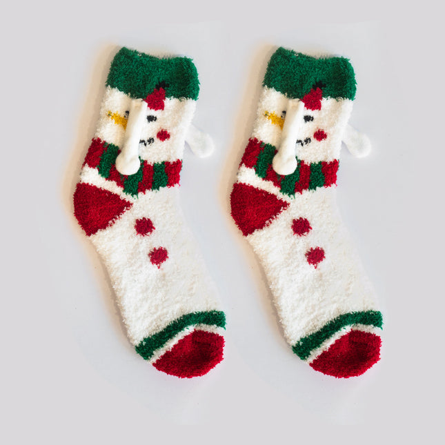 Fashion Simple Magnetic Christmas Socks For Men And Women