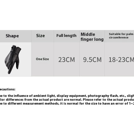 Genuine Leather Gloves For Men And Women Autumn And Winter Fleece-lined Thickened