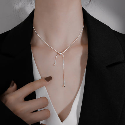 Snake Bone Chain Womens Collarbone Necklace