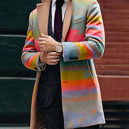 Large Suit Collar Pocket Men's Coat