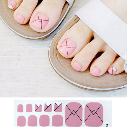 Nail Foot Sticker Cute Waterproof Foot Nail Sticker