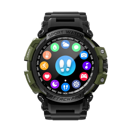 Drie-vaste Buitelewe Sport Slimhorlosie Bluetooth-oproepe