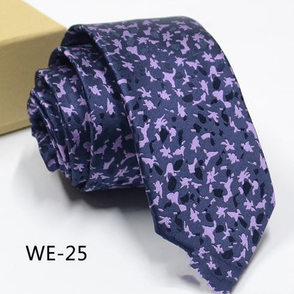 6CM Trendy Men's 1960 Needle Fine Made Nano Waterproof Tie